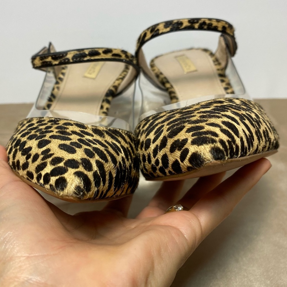 Louise Et Cie Lo-Joykiss 3 Speckled Cow Hair  Leopard Clear Piccola Size 9.5 - Picture 10 of 16